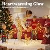3-Piece Light Up Deer Family Set of 3, Lighted Reindeer Christmas Decorations Outdoor with 200 LED Lights, Brown
