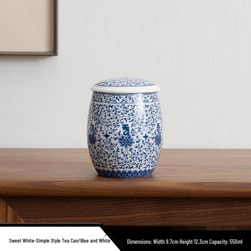Moisture-Proof Jade White Porcelain Tea Caddy - High-Grade Sealed Ceramic Storage Jar with Custom Logo