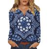 Women's T-shirt Printed Long Sleeved Raglan Sleeves, Daily Fashion Basic V-neck Regular Top