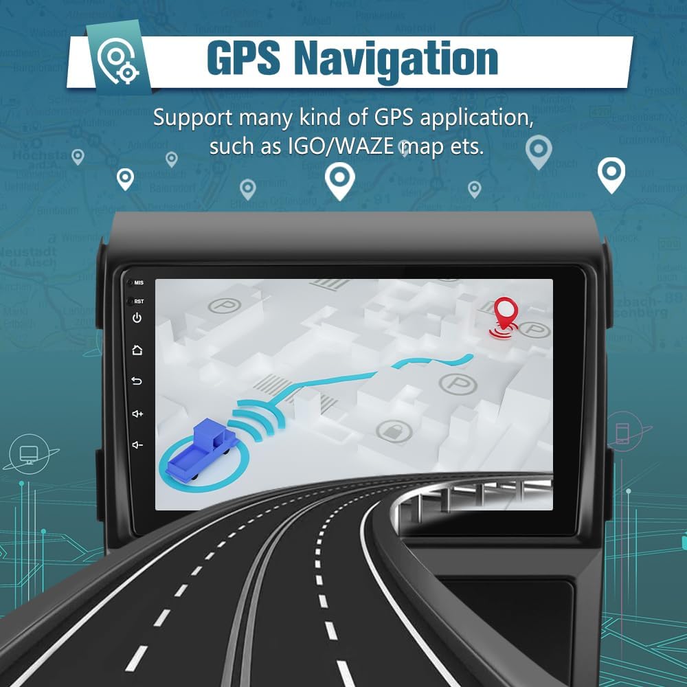 Android 13 Car Stereo for Ford F150 2009-2012, 9' Touchscreen with CarPlay, Android Auto, GPS, Bluetooth, WiFi