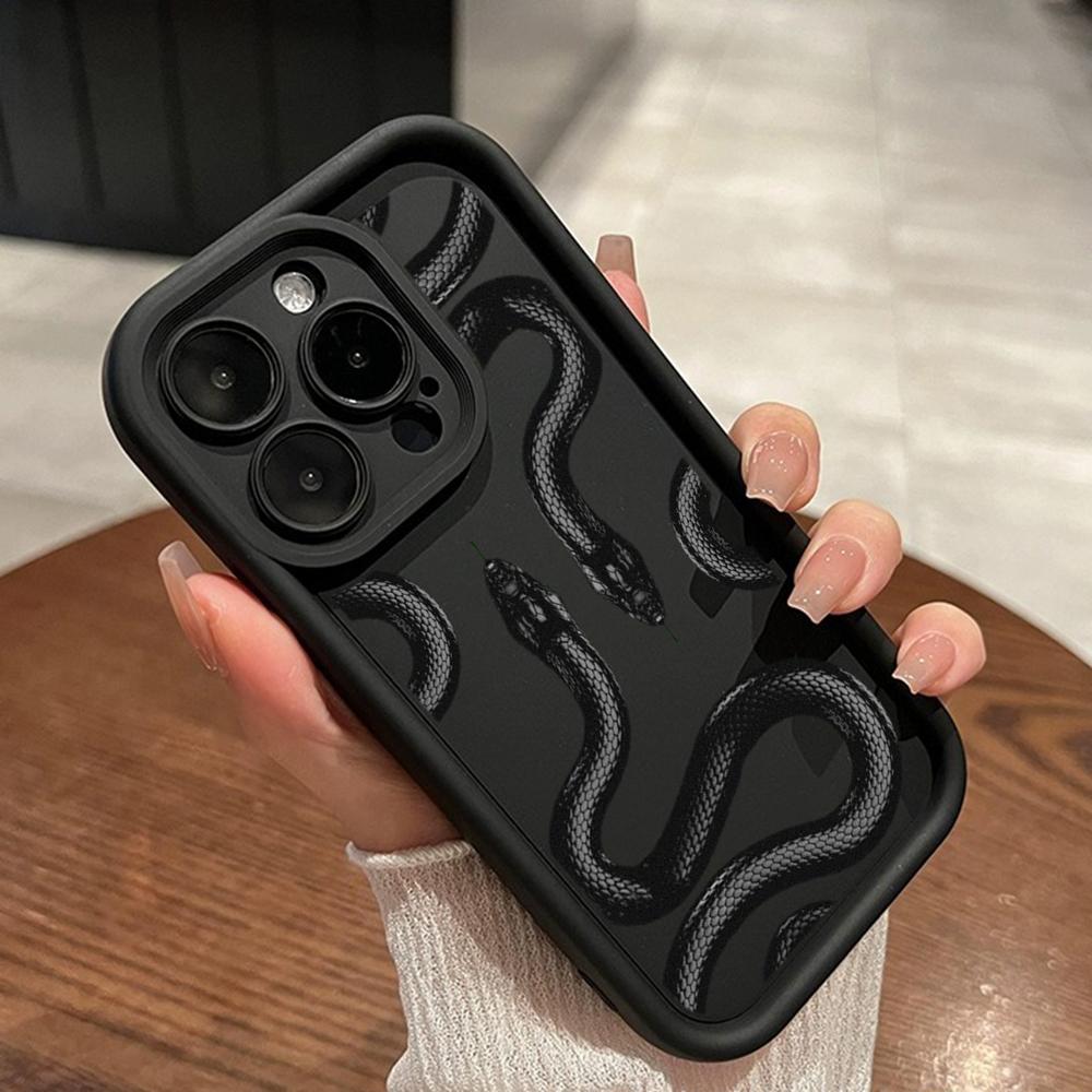 LZ5 Butterfly Black Gold Snake Silicone Phone Case for Xiaomi 11 Lite 5G 14T Redmi 14C 13C A3 Note 12 11 9 10 13 Pro Plus Shockproof Back Cover