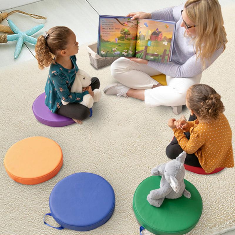 18CM Round Cushion Sponge Pad Dining Chair Cushions Outdoor Garden Seat Cushion Outdoor Chair Thicken Chair Pads Stool Non-slip