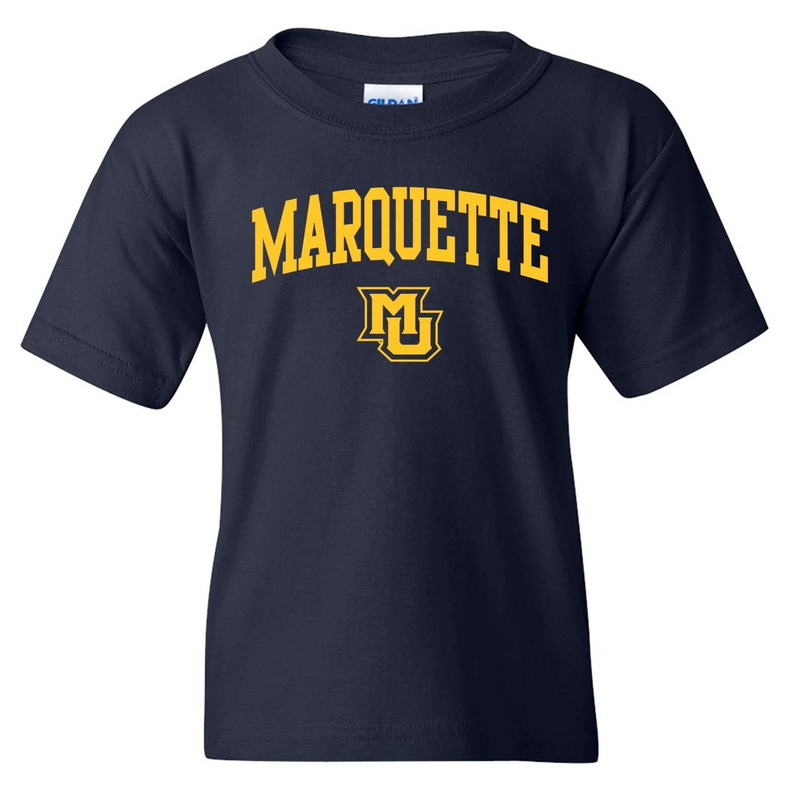 Marquette Golden Eagles Arch Logo Youth T-Shirt - Navy L