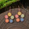 Orecchini Smaltati Colorati Etnici Retrò Bohemien da Donna Boho Fiore Vuoto Geometrico Rotondo Vintage Pendenti Gioielli Regalo