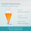Pâlnie de separare Labshark din PP, în formă de pară, cu conexiune filetată și robinet de PTFE - Disponibilă în volume de 125/250/500/1000 ml