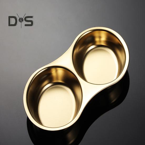 Såsfat i rostfritt stål Stapelbart Lätt att rengöra Hexagon Triangel Ovalformad kryddplatta