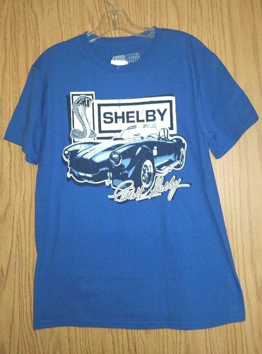 New w/Tag Cobra Carroll SHELBY Distressed Logo Automobile Tee Shirt Size L Blue XXXL