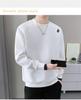 2025 Men's Heavyweight Round Neck Embroidered Sweatshirt - Trendy American Loose Fit for Teens and Students