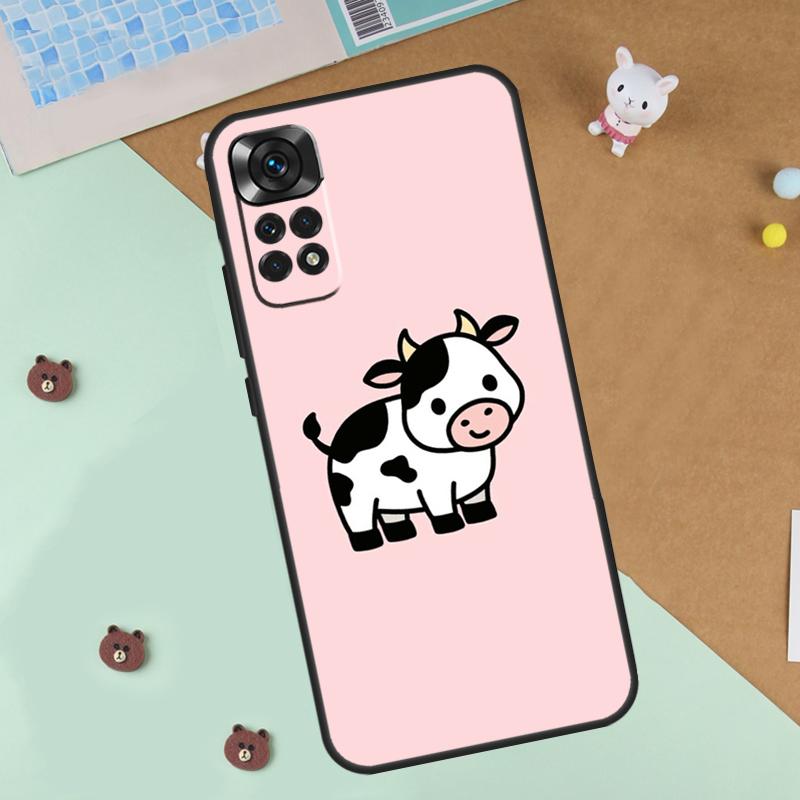 Animal Cute Cartoon Cow Case For Xiaomi Redmi Note 14 13 12 9 10 11 Pro 10S 11S 12S Cover For Redmi 13C 10C 12C 14C