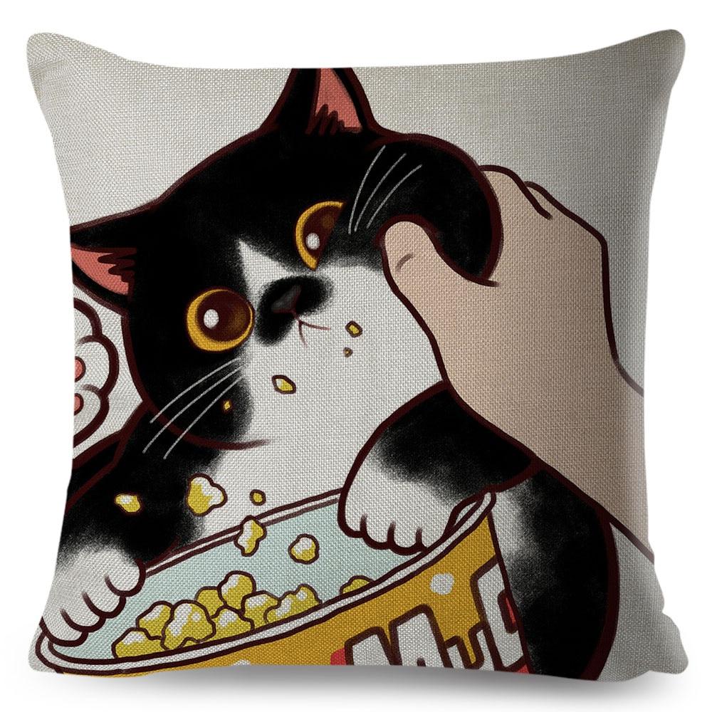 funny cat pillows