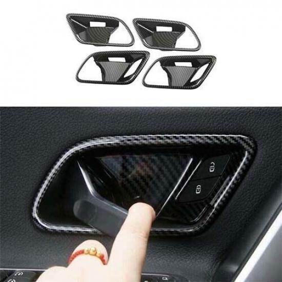 For Benz A-Class CLA 2019-23 ABS Carbon Fiber Inner Door Handle Bowl Frame Trim