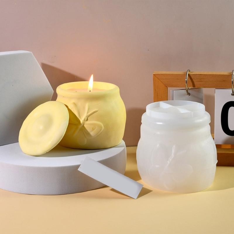 Multi Purpose Silicone Container Mold Unique Silicone Butterfly Storage Jar Mold for DIY Enthusiasts and Art Classes