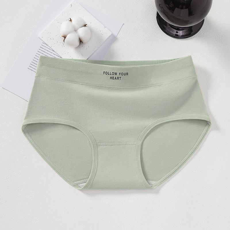 Mid Waist Antibacterial Pure Cotton Large Size Women Underwear With Full Cotton Crotch