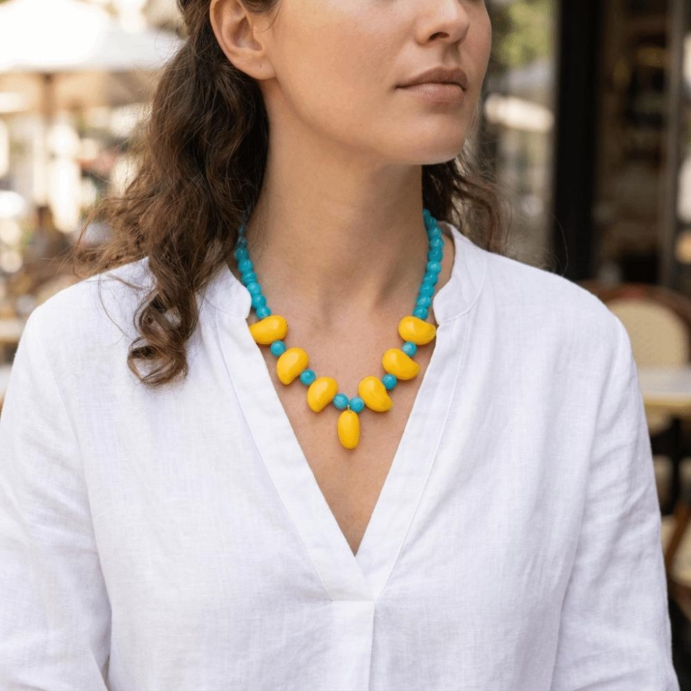 Colorful Multi Layer Choker 3D Fruit Beaded Clavicle Chain Neck Jewelry Holiday Accessories