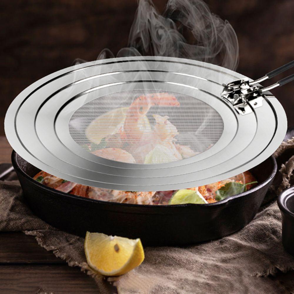 

Stainless Steel Oil Shield Guard Rust-proof Oil Filter Net Multifunctional Oil Proof Lid Fried срібний