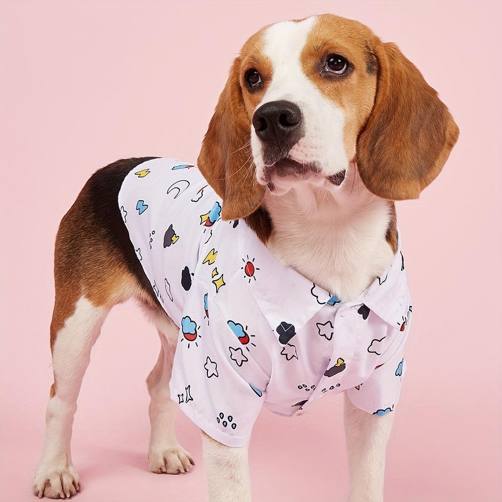 Haustierkleidung, Hunde, Katzen, Hemden, bequem und atmungsaktiv, kleine Blumenmuster, schlicht, großzügig, frisch und süß