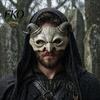 Gothic Demon Mask Halloween Ram Horn Mask, Horror Devil Half Face Lightweight Masquerade for Cosplay Costume Party
