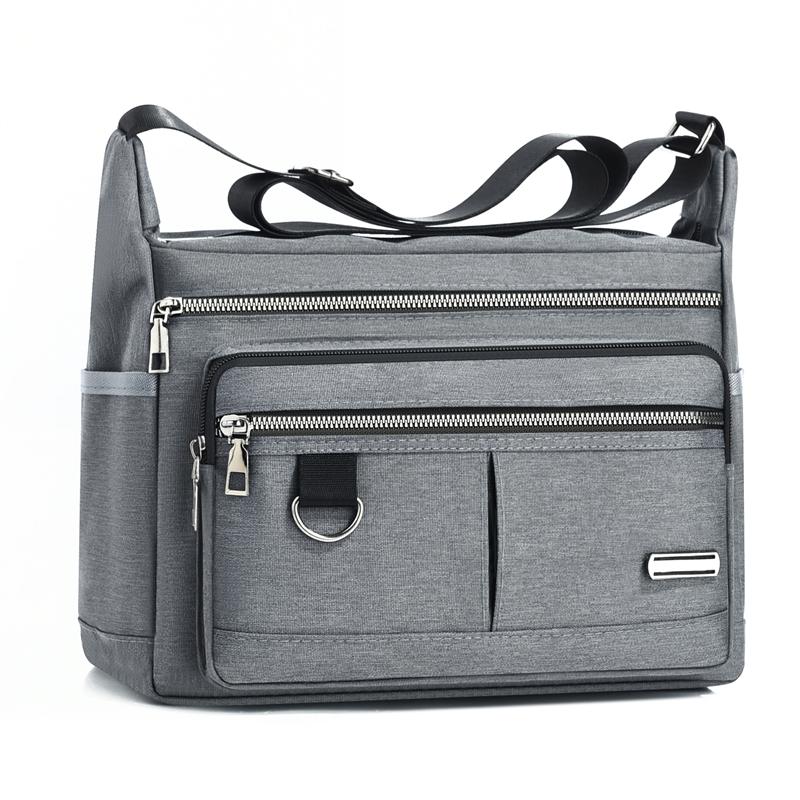 Large Capacity Business Men's Bag Water-repellent Shoulder Bag Commuter Crossbody Bag