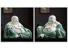 Ručně vyráběná keramická figurka Buddhy Maitréji s velkým břichem: Šťastný smějící se Buddha pro bohatství a domácí dekoraci