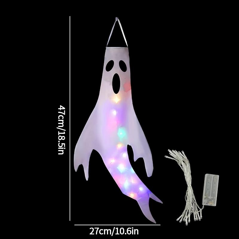 Halloween Decoration Scary Ghost Windsock Glow In The Darks Party Gifts Party Hanging Flags Day of The Dead Dia De Muertos