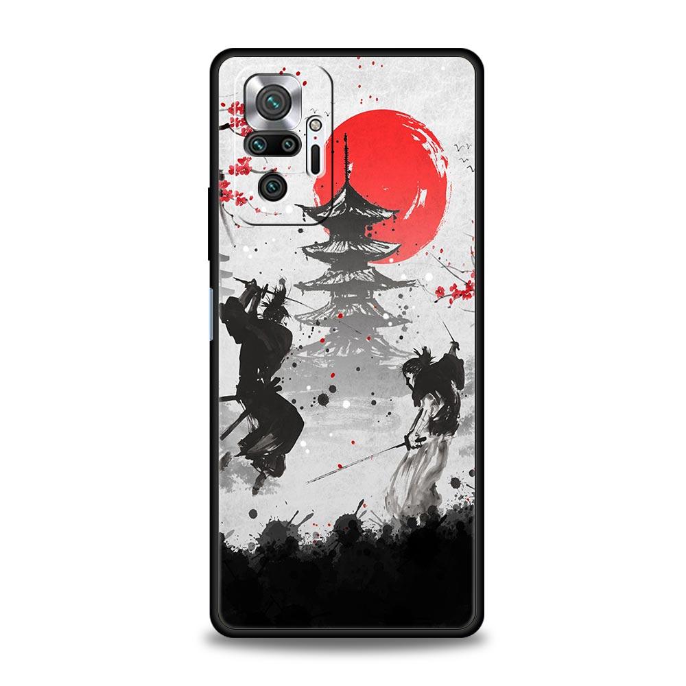 

Японский бусидо самурай для Xiaomi Redmi Note 12 5G чехол для телефона 10C 10 11 9 8 Pro Plus 9S 7 8T 9T 9A 8A 9C K50 K40 игровой чехол Redmi Note 12 4G