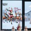 Spanish Christmas Decor Theme Static Sticker, Reusable Decorative Window Decals, Removable Transparent PVC Stickers Waterproof for Holiday Home