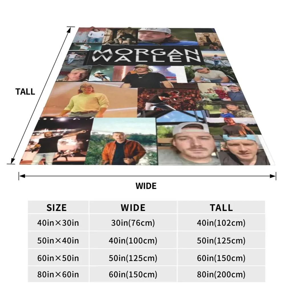 Throw Blanket Morgan Wallen (3) Micro Fleece Blanket Four Sizes Blanket Warm For Living Room AntiPilling Blanket