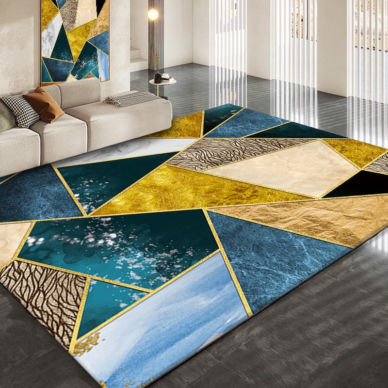 Nordischer Geometrischer Minimalistischer Leichter Luxusteppich: Schlafzimmer, Erkerfenster, Nachttisch, Couchtisch, Sofa, Fleckenabweisend