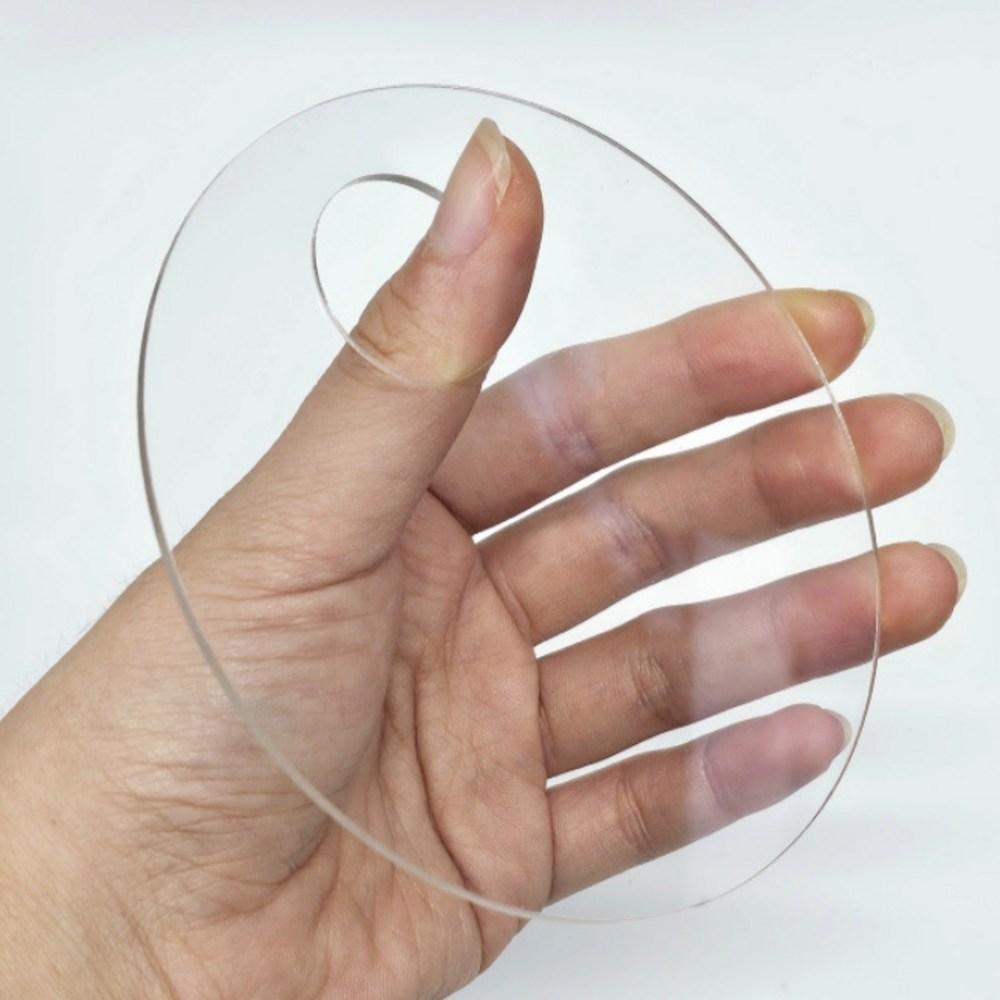 Transparente Palette für Grünkohl-Make-up, Acryl, rund, Durchmesser 10 cm, 1 Stück, transparent rund