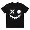 Ghost Smile Graphic Tee, Dark Streetwear Shirt, Black Grunge Tee