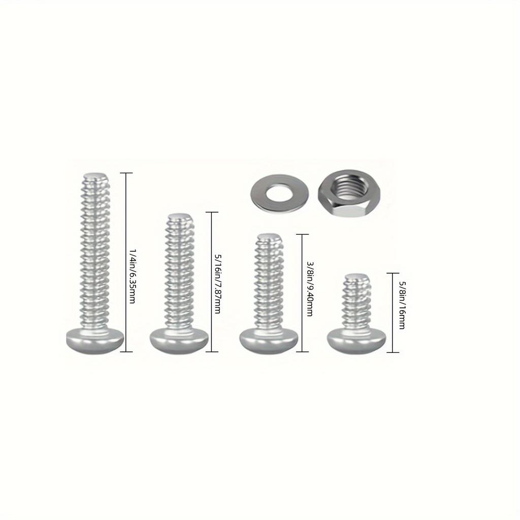 710pcs Stainless Steel Nuts & Bolts Kit with Flat Washers, Phillips Pan Head, #4 To #10 Sizes In Durable Storage Case