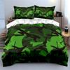 Camo Themed Three-Piece Set Decor Bedding Set with 1 Duvet Cover 2 Pillowcases Single Double King Queen, Gift