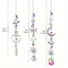 Planet Star Moon Sun Crystal Wind Chime Pendant, Sunshine Catcher Home Garden Garden Decoration Festival Gift.