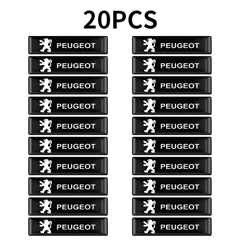 Auto Styling 3D Epoxy Stickers Decals Interior Decoration Accessories for Peugeot 406 207 108 506 307 408 106 107 208 Car Emblem