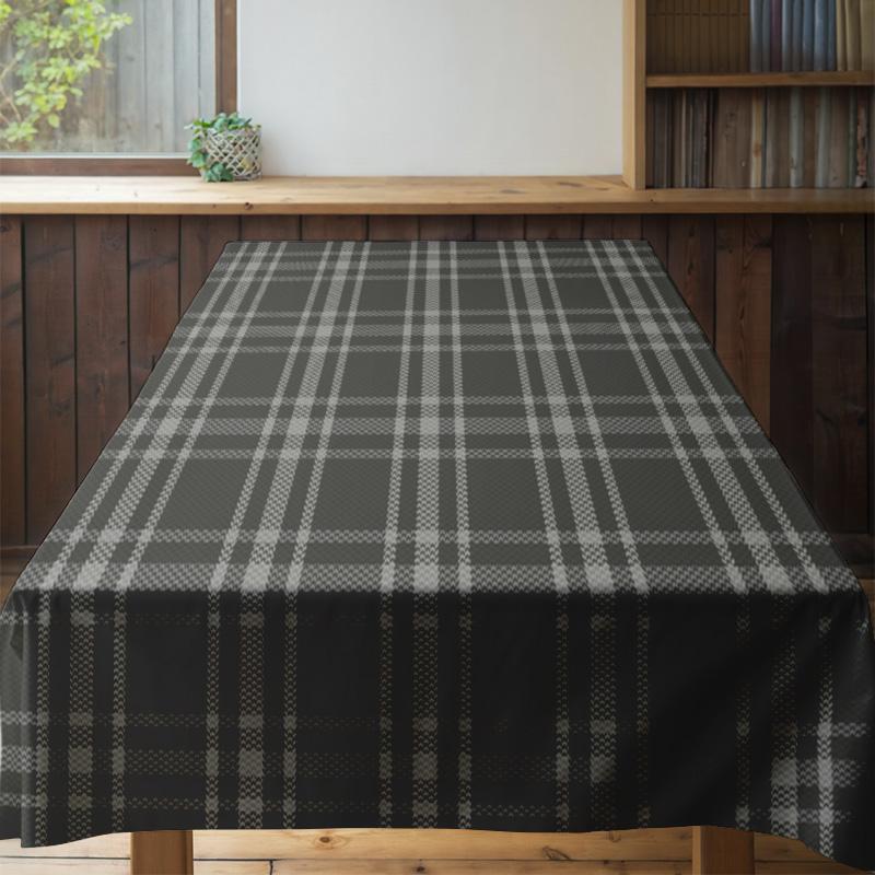 Plaid Tablecloth Indoor Solid Color Dining Room Home Decoration Waterproof Washable Modern Style Restaurant Cover 130X265Cm