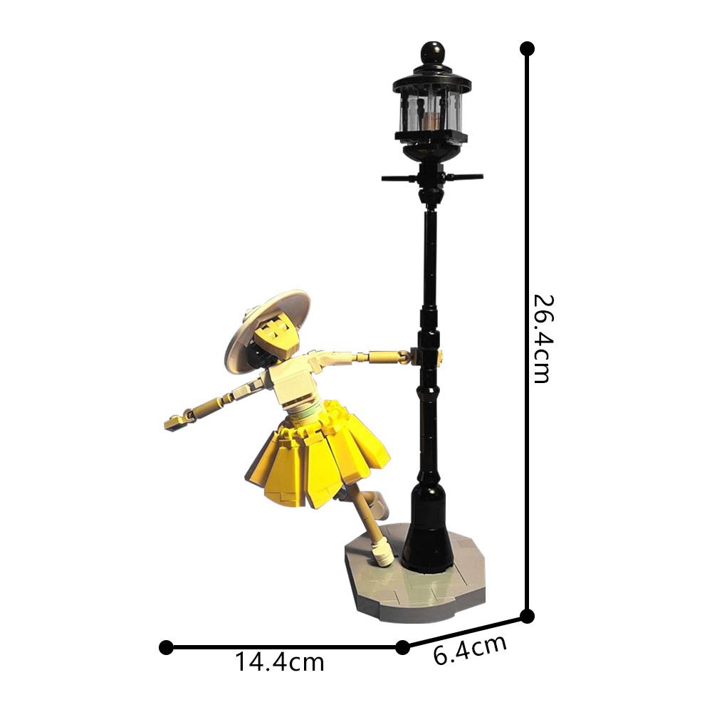 MOC-229604 Paris Dancer Building Blocks Streetlight Dancer Figure Brick Toy Gift for Adults Music Lovers PDF instruction