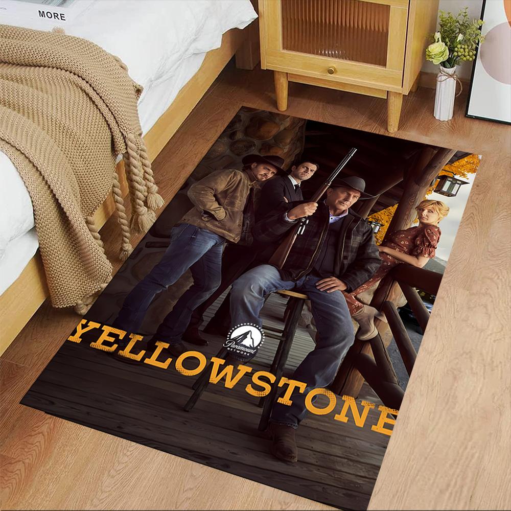 Yellowstone Western Adventure Floor Rug Office Rug Suitable for Living Rooms Entryway Outdoor Study Room Anti-slip Rug Decorate Offices