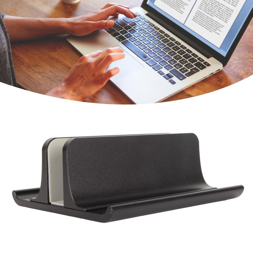 Vertical Laptop Stand 3 in 1 Aluminium Alloy Size Space Saving Laptop Holder for Maximum 17.3in Laptop