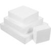 4Pcs Compact Cake Dummy Lightweight White Cake Decorating Practice Tool Wedding Party Decoration DIY Craft Supply