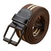 [Buzz Selection] Canvas Belt, Casual Fashion, Simple Design, Adjustable, Stylish, Men's LBU065 (Coffee)