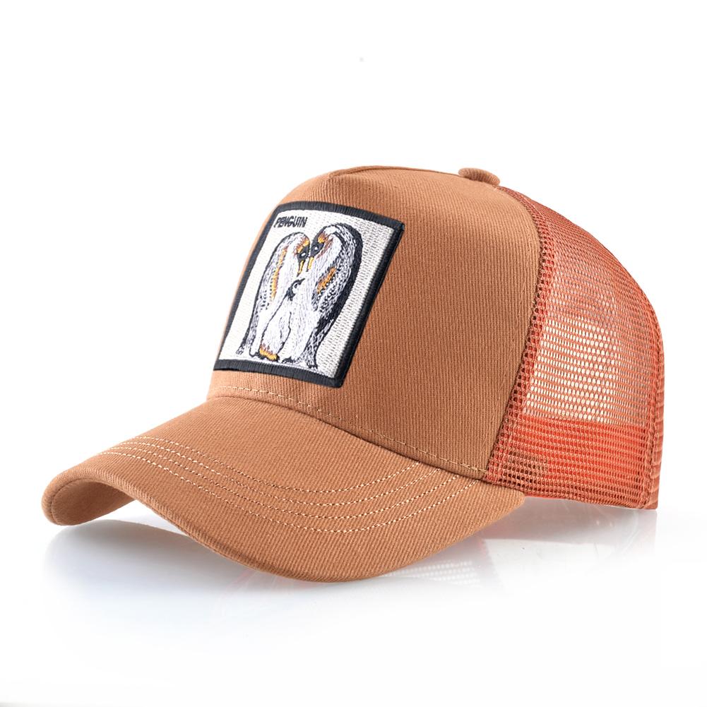 New Fashion Baseball Caps Men Streetwear Hip Hop Trucker Caps Women Breathable Mesh Outdoor Casual Dad Hats Penguin Embroidery
