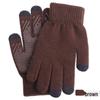 "Warm Knitted Touchscreen Gloves for Couples: Thick Non-Slip Wool, Men’s & Women’s Winter Design."