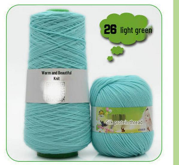 Filato di Cotone al Latte con Proteine della Seta per Maglieria e Uncinetto per Sciarpa per Neonato
