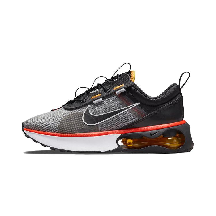 New Nike Air Max 2021 Slip-Resistant Cushioning Wear-Resistant Running Shoes Gray Red Children Aged 3-7 Years Old DB1109-005