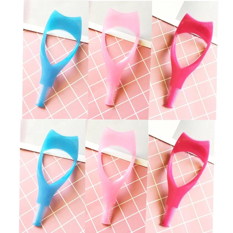 Handlicher Wimpern-Hilfsclip Rosa Augen-Make-up-Hilfswerkzeug Y-Form Silikon Mascara-Applikator-Schild Multifunktionaler Silikon-Eyeliner Mak