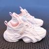 Kids White Sneakers Summer Lightweight Girls Sports Shoes Breathable Mesh Dad Shoes