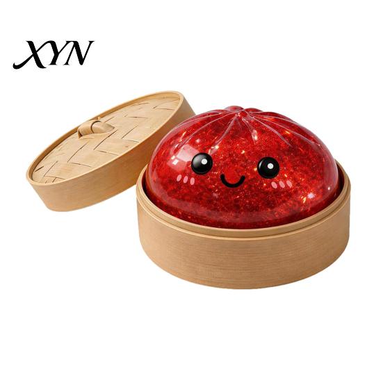 Stress Relief Toy Steamed Bun Squeeze Toy, Cute Dumpling Ball, Calming Fidget Slow Rising Decompression for Desk, Kawaii Gift Glitter