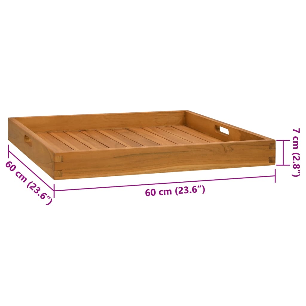 Vidaxl Taca, 60X60 Cm, Lite Drewno Tekowe