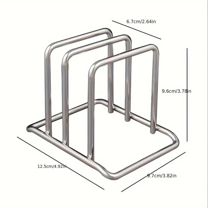 Household Stainless Steel Cutting Board Rack Cutting Lid Rack Board Storage Combination Space-saving Storage Rack