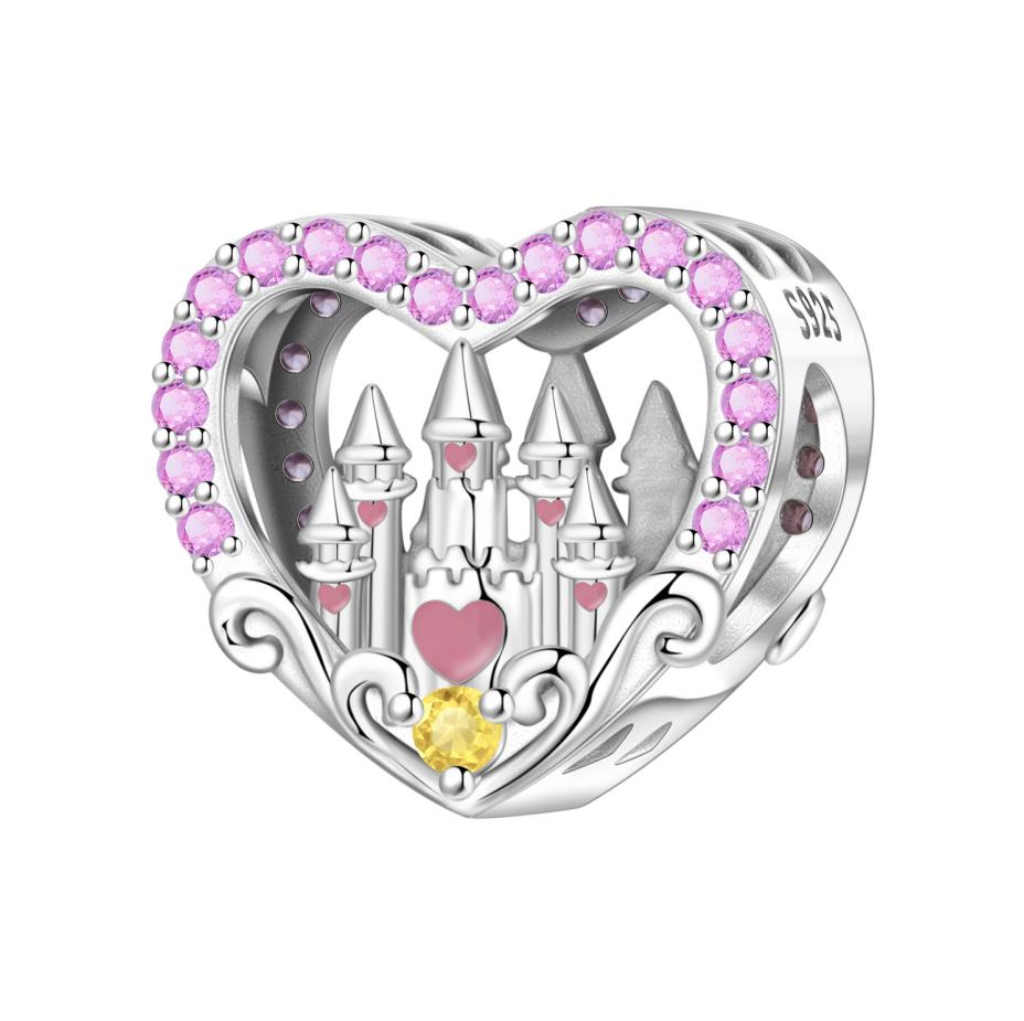 S925 Silver Enamel Charms, 2026 New Dainty Cute Fruit Fairy Tale Dreamy Jewelry With Sparkling Zircon, Dreamy Ideal Gift